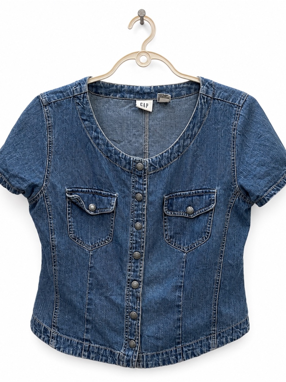 Vintage 90s Gap Button-Up short sleeve denim shirt